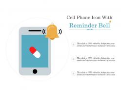 Cell phone icon with reminder bell