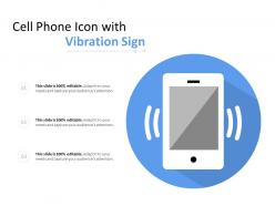 Cell phone icon with vibration sign