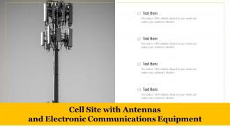Cell site with antennas and electronic communications equipment