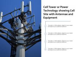 Cell tower or power technology showing cell site with antennae and equipment