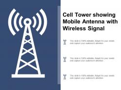 Cell tower showing mobile antenna with wireless signal