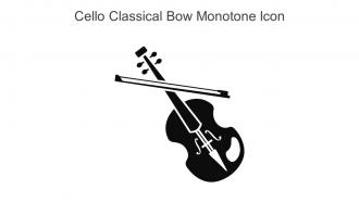 Cello Classical Bow Monotone Icon In Powerpoint Pptx Png And Editable Eps Format
