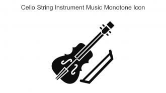 Cello String Instrument Music Monotone Icon In Powerpoint Pptx Png And Editable Eps Format