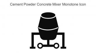 Cement Powder Concrete Mixer Monotone Icon In Powerpoint Pptx Png And Editable Eps Format