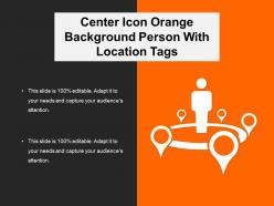 Center icon orange background person with location tags