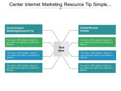 Center internet marketing resource tip simple resume sample cpb