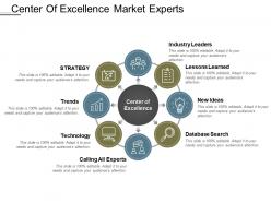 Center of excellence market experts ppt example file