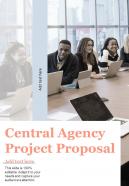Central Agency Project Proposal One Pager Sample Example Document
