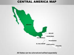 Central america continents powerpoint maps