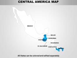 Central america continents powerpoint maps