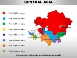 Central asia continents powerpoint maps