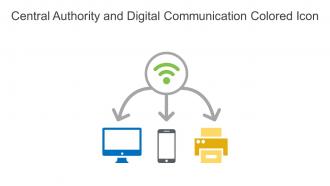 Central Authority And Digital Communication Colored Icon In Powerpoint Pptx Png And Editable Eps Format