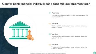 Central Bank Financial Initiatives For Economic Development Icon