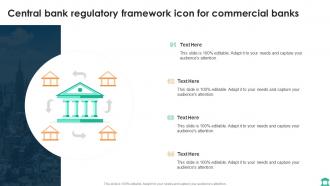 Central Bank Regulatory Framework Icon For Commercial Banks