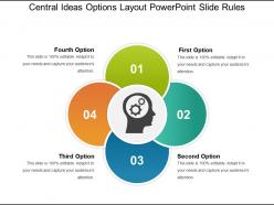 Central ideas options layout powerpoint slide rules
