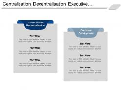 Centralisation decentralisation executive development personal selling marketing environment cpb