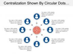 Centralization Shown By Circular Dots And Humans