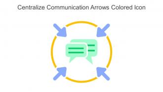 Centralize Communication Arrows Colored Icon In Powerpoint Pptx Png And Editable Eps Format