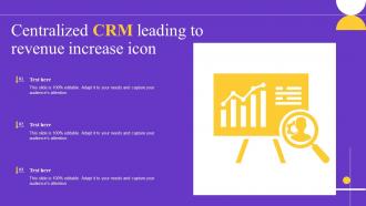 Centralized CRM Leading To Revenue Increase Icon