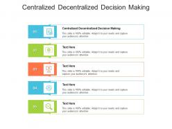 Centralized decentralized decision making ppt powerpoint presentation model guidelines cpb