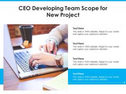 Ceo developing team scope for new project