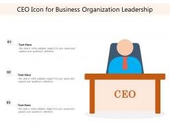 Ceo icon for business organization leadership