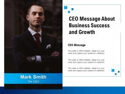 Ceo message about business success and growth