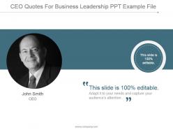 Ceo quotes for business leadership ppt example file