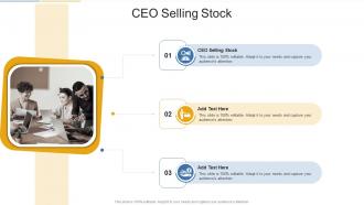 CEO Selling Stock In Powerpoint And Google Slides Cpb