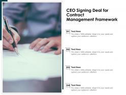 Ceo signing deal for contract management framework