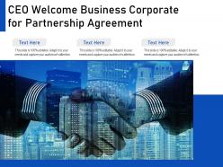 Ceo welcome business corporate for partnership agreement