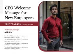 CEO Welcome Message For New Employees