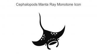 Cephalopods Manta Ray Monotone Icon In Powerpoint Pptx Png And Editable Eps Format