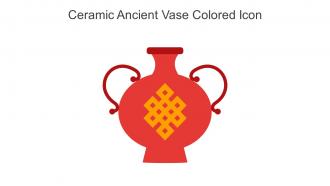 Ceramic Ancient Vase Colored Icon in powerpoint pptx png and editable eps format