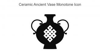 Ceramic Ancient Vase Monotone Icon in powerpoint pptx png and editable eps format