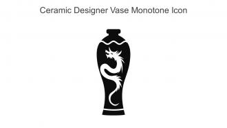Ceramic Designer Vase Monotone Icon in powerpoint pptx png and editable eps format