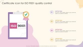 Certificate Icon For Iso 9001 Quality Control