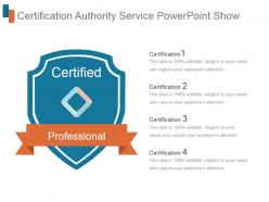 Certification authority service powerpoint show