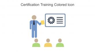 Certification Training Colored Icon In Powerpoint Pptx Png And Editable Eps Format