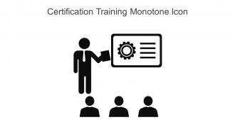 Certification Training Monotone Icon In Powerpoint Pptx Png And Editable Eps Format