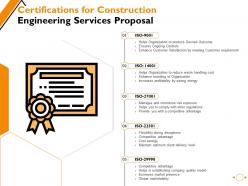 Certifications for construction engineering services proposal ppt powerpoint presentation pictures microsoft