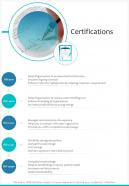 Certifications Partnership Proposal One Pager Sample Example Document