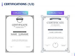 Certifications portfolio a789 ppt powerpoint presentation styles portfolio