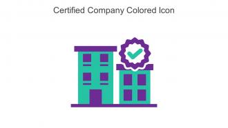 Certified Company Colored Icon In Powerpoint Pptx Png And Editable Eps Format