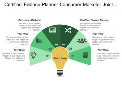 Certified finance planner consumer marketer joint venture manage