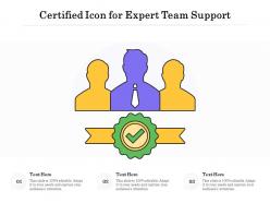 Certified icon for expert team support