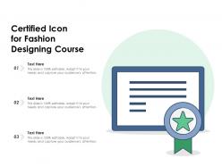 Certified icon for fashion designing course