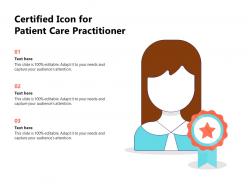 Certified icon for patient care practitioner