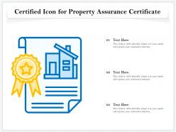 Certified Icon For Property Assurance Certificate