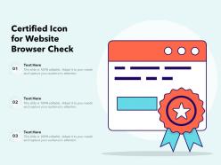 Certified Icon For Website Browser Check